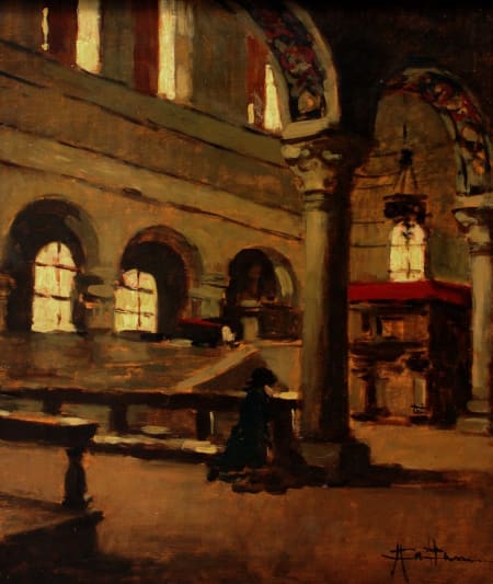 Achille Cattaneo — Interno di chiesa